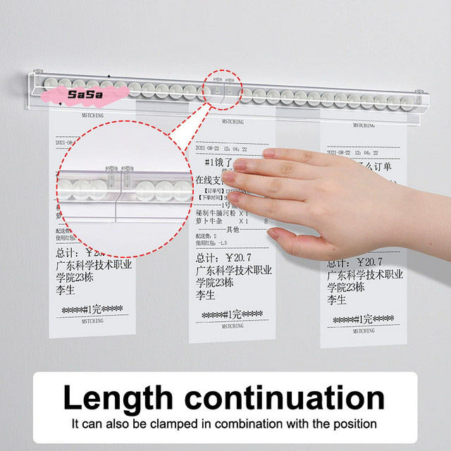 YOWEI Takeaway Auftrag Organizer Ticket Halter aus PVC, transparent, wandmontiert, Breite: 30 cm - Bild 1