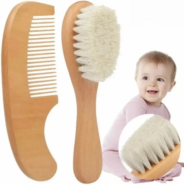 Baby Holz Haarbürste und Kamm für Neugeborene und Säuglinge - Bild 1