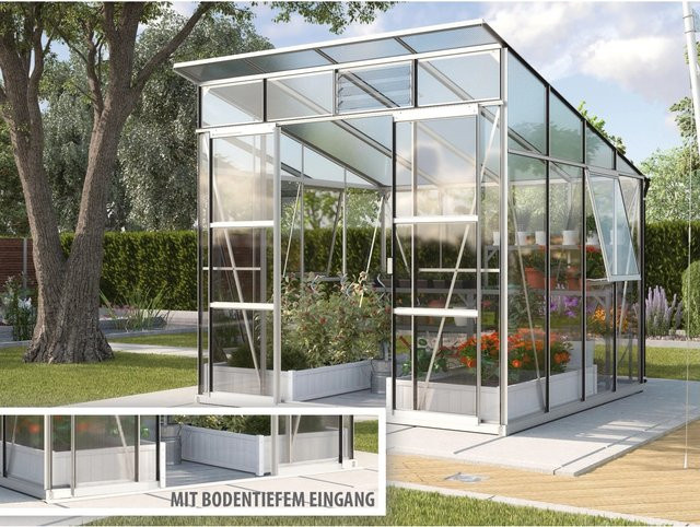 Vitavia Gewächshaus Playa 7600 mit Pultdach aus Aluminium und Polycarbonat, 7,6 m² - Bild 3