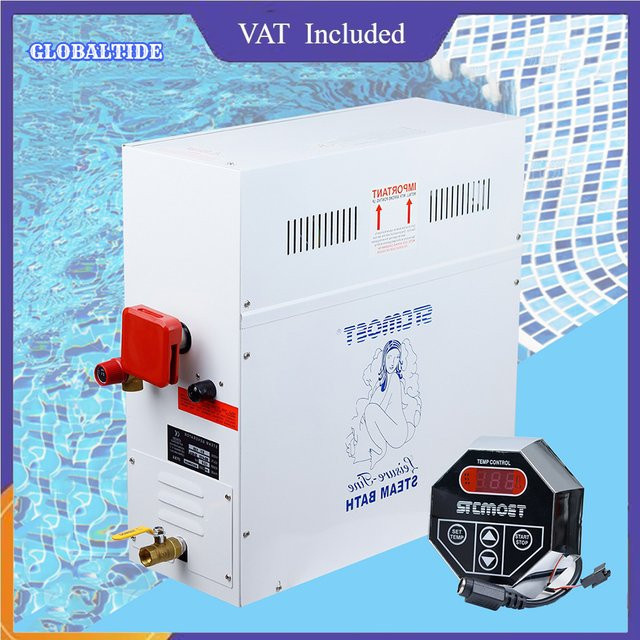 XMSJ Dampfgenerator für Heimdampfdusche und Spa mit digitalem Controller, Weiß - Bild 1