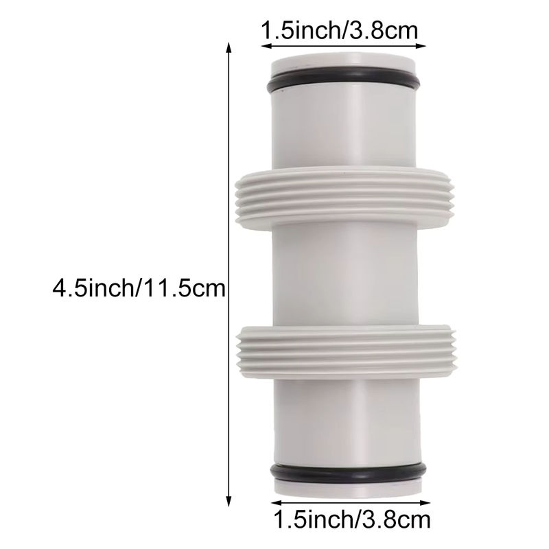 Intex Ersatz-Schlauchadapter für Aufstellpools, weißer Schlauchplunjer-Ventil mit geradem Anschluss und Gummi-O-Ringen, UV-beständig - Bild 3
