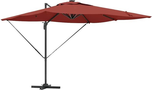 vidaXL Sonnenschirm aus Aluminium in Terrakotta, B/T/H: 286 x 285 x 270 cm - Bild 1