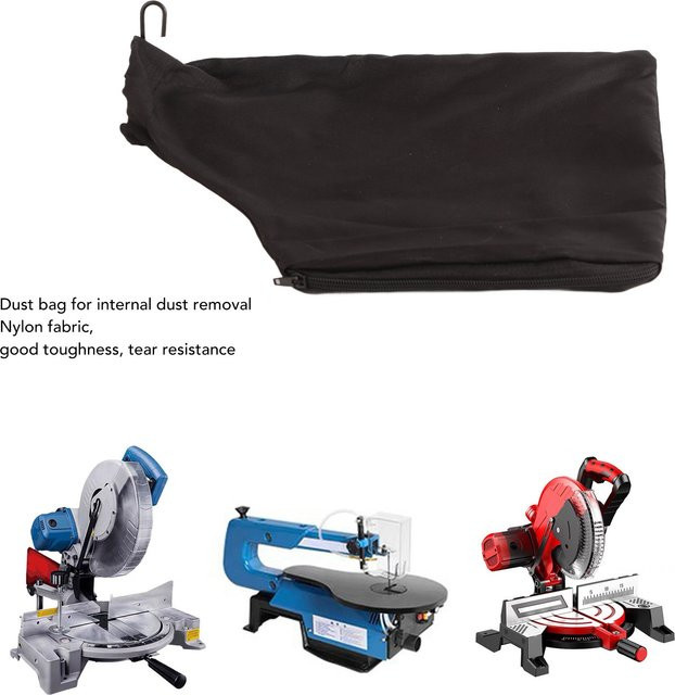 Fdit Nylon Staubbeutel für Gehrungssäge 255 mit Stahlhalterung in Schwarz - Bild 1
