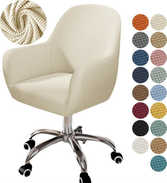 Yupartex Polarfleece Sitzbezug für Armlehnstühle in Beige, elastischer Schonbezug für moderne Sessel - Bild 1