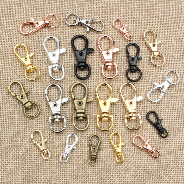 Karabiner Haken, Bronze, Rhodium, Gold, Silber, für Halskette & Armband - Bild 1