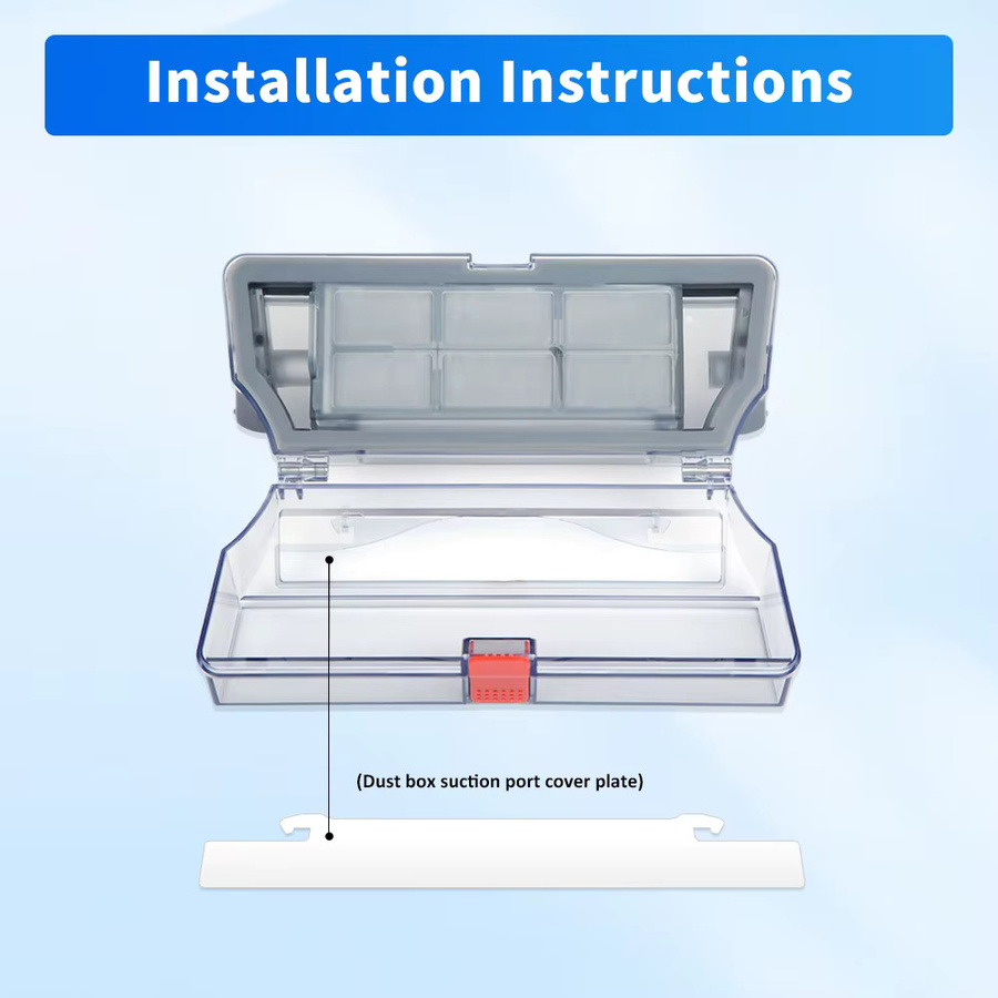 WINDNINJA Staubbehälter-Saugdüse aus Kunststoff, transparent, kompatibel mit Xiaomi B101CN Mop2 Lite M30Pro, Ecovacs T8 T5 N5 X1 N9 Plus DN33 DN55, Roborock P10 und iRobot - Bild 2
