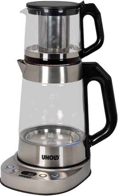 Unold Samowar Selin Teemaschine in Silber aus Edelstahl und Glas mit 1800 W Leistung - Bild 1