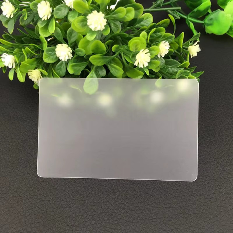 100 Stück FENGLIANSECURITY PVC-Karten, transparent und mattiert, einseitig bedruckbar, B/H/T: 85,5 x 54 x 0,38 mm - Bild 2
