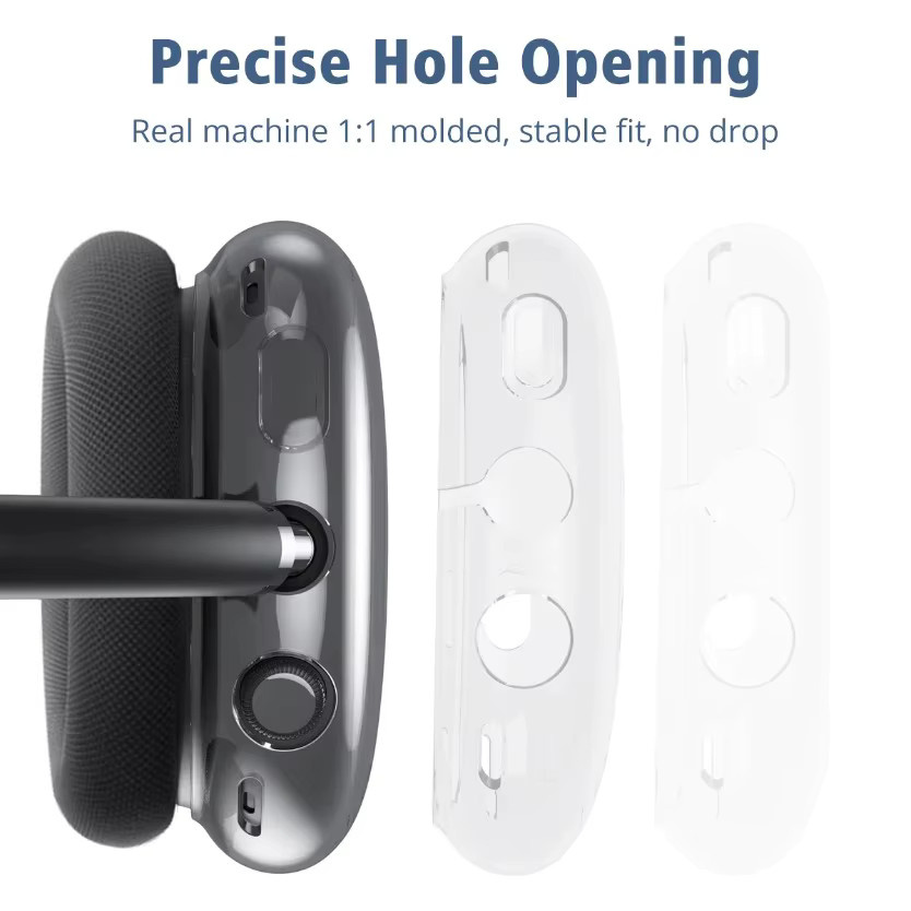 Transparente TPU Schutzhülle für Apple AirPods Max als weiches Anti-Scratch Cover - Bild 3