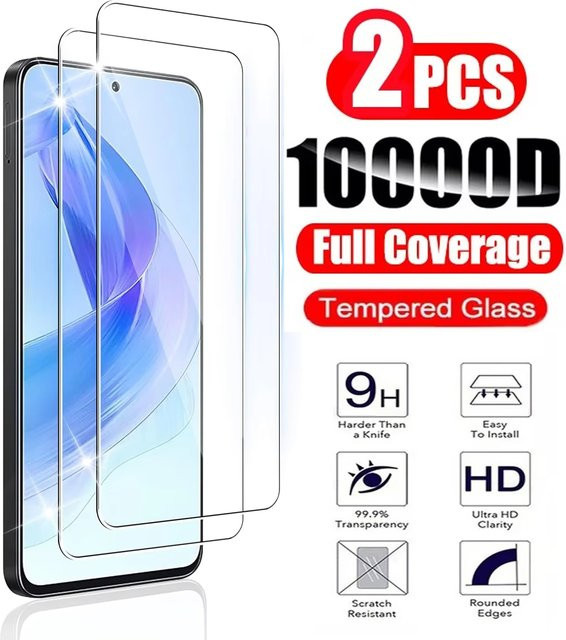 2er-Set Panzerglas Displayschutz für Xiaomi Redmi Note Serie (15 Pro 5G, 14, 13, 12, 11, 10, 9, 15C, 14C, 13C, 12C, 10C, 12R, 10S, 14S, 15R) transparent - Bild 1