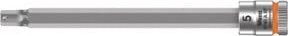 Wera HF Zyklop Bitnuss 1/4 Zoll Antrieb für Innensechskantschrauben, Silber, Länge: 100 mm, Breite: 5 mm - Bild 1