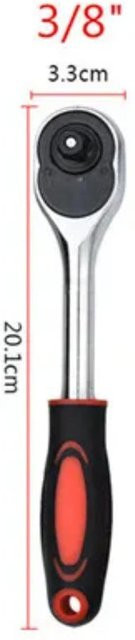 Professioneller Drehmomentschlüssel aus Chrom-Vanadium-Stahl mit 24 Zähnen und Schnelllöser in Silber - Bild 1