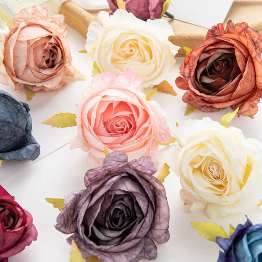 ZQCY Künstliche Seidenrosen in Multicolour für Dekoration, Hochzeit und DIY-Projekte - Bild 3