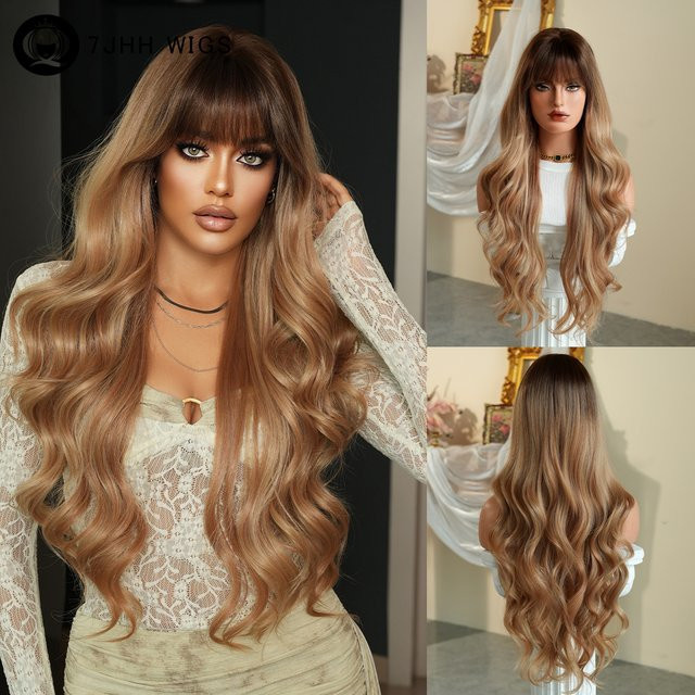 7JHH WIGS Perücke, lang, gewellt, Champagner, Damen - Bild 1