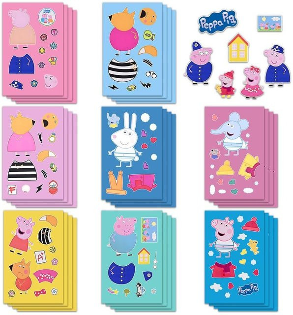 Hasbro Peppa Pig DIY-Puzzle-Aufkleber, 8-teiliges Set - Bild 1