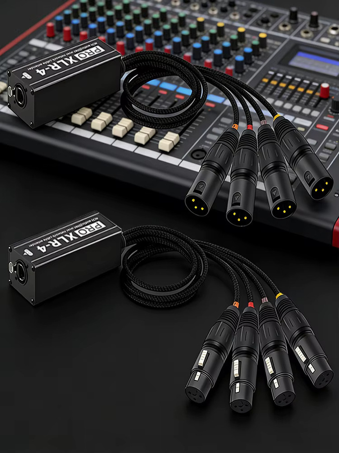 TITAK 1 Paar 4-Kanal XLR zu RJ45 Netzwerkkabel-Verlängerung in Schwarz, unterstützt Cat5e und Cat6 für Mikrofon und DMX512 Bühnenlicht - Bild 7