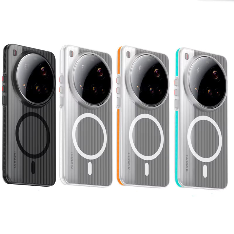 ELVEV Magnetische Ultradünne Schutzhülle für Xiaomi 15 Ultra und Xiaomi 14 Ultra Case in Schwarz mit Anti-Fingerabdruck Funktion und geriffeltem Design aus hartem PC - Bild 3