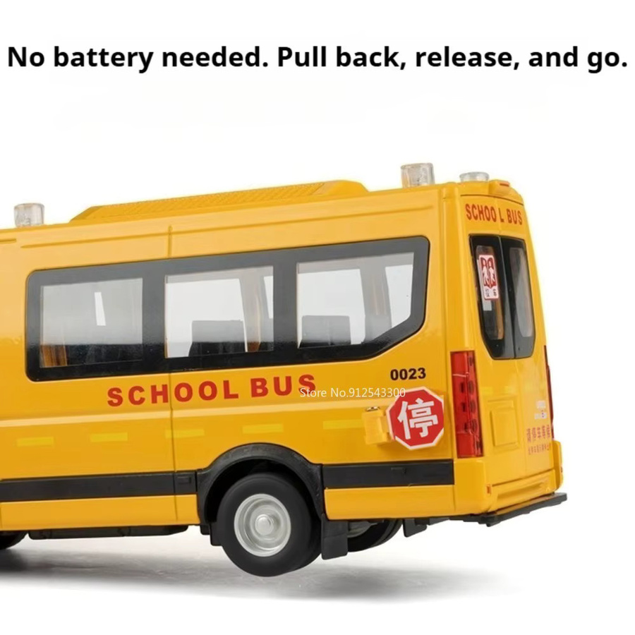 RMZ city Schulbus Polizeiauto Modellspielzeug, 1:24, mit Licht und Sound - Bild 2