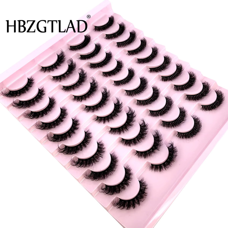 HBZGTLAD Künstliche 3D-Nerzwimpern, Black, 20 Paar, Unisex - Bild 2