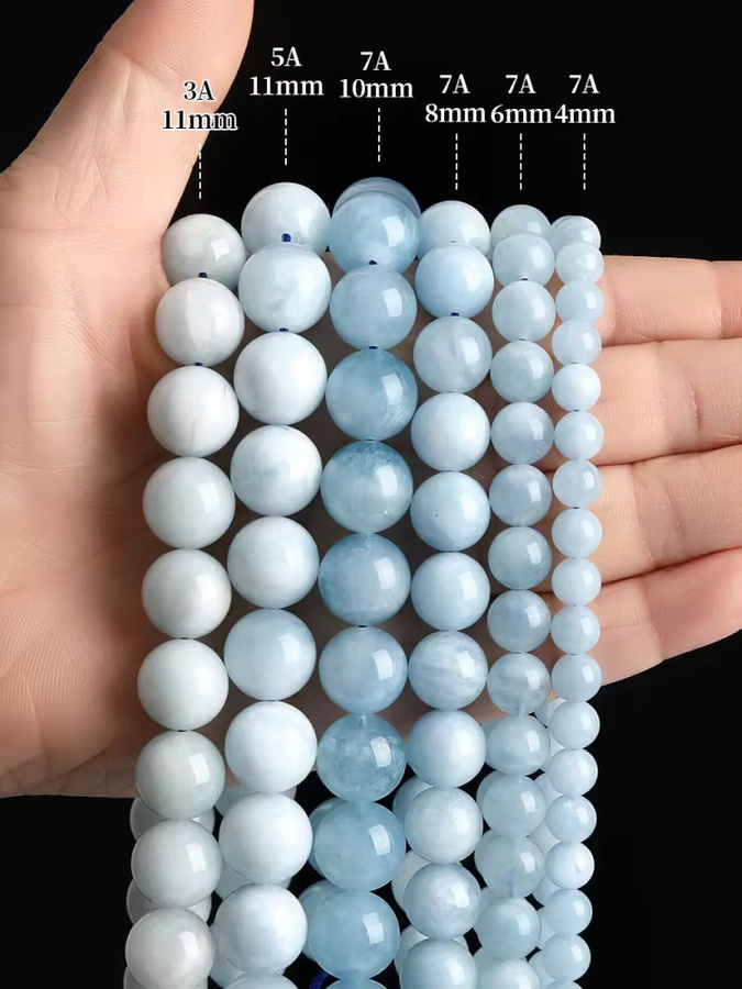 Perle Aquamarin, Blau, Unisex - Bild 7