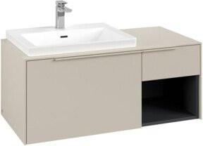 V&B Waschtischunterschrank Subway 3.0 mit Becken links, Grau, B/T/H: 100,1 x 42,25 x 51,6 cm - Bild 1