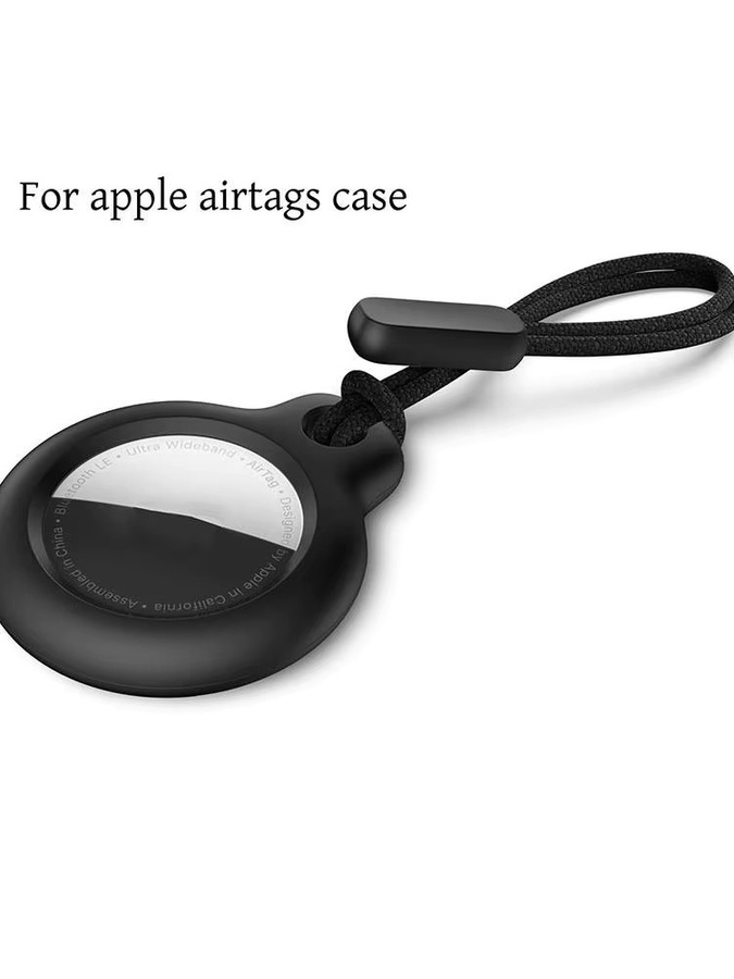 Schutzhülle für Apple AirTag Locator mit Trageriemen in Blau und Schwarz - Bild 2