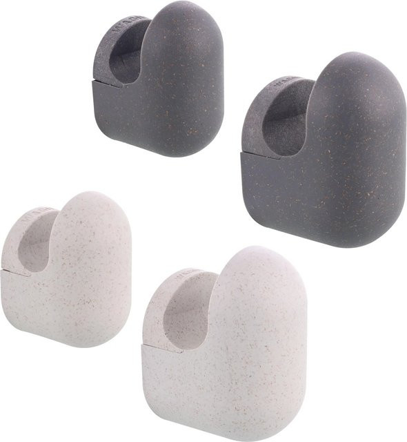 Wagner Wandhaken-Set Pill WH 0411 Schiefergrau-Lichtgrau, 4 Stück - Bild 1