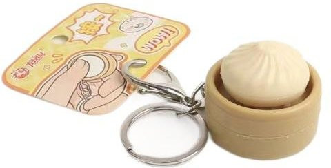 Linyi toy Simulation Brötchen Tastatur Klicker Schlüsselanhänger, Mini Gedämpftes Brötchen Fidget Spielzeug - Bild 1