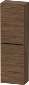 Duravit Halbhochschrank D-Neo Wandmontage, 1 Tür, 4 Böden, Schwarz/Dunkelnuss, B: 40 cm, T: 24 cm, H: 132 cm - Bild 1
