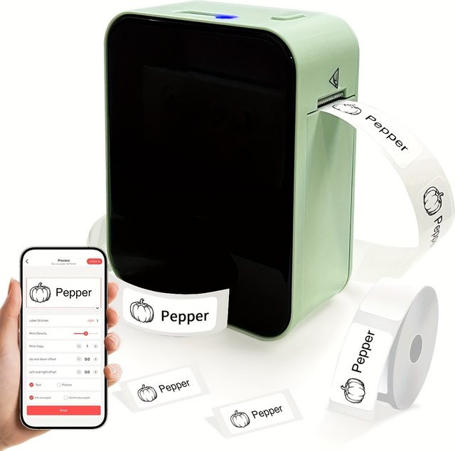 Marklife P15 Thermo-Etikettendrucker kabelloser Bluetooth-Etikettiermaschine mit Etikettenaufkleber - Bild 1