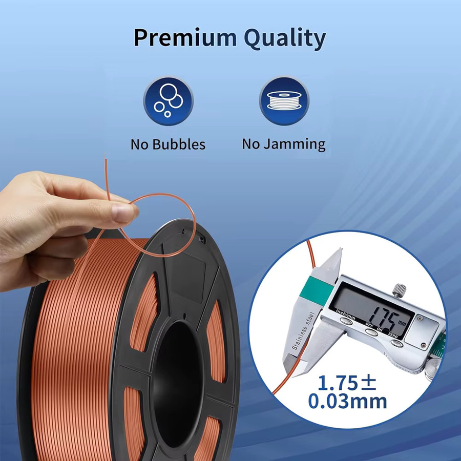 3D Maliang Seiden-PLA Filament Kupfer, 1,75 mm, 250 g - Bild 3