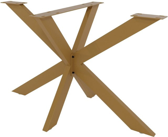 TPFLiving Tischbeine Bilan M im Industrial-Design, Gold matt, X-Frame aus Metall, Höhe: 71 cm, Breite: 120 cm, Tiefe: 68 cm - Bild 1