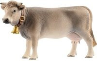 Schleich Farm World Braunvieh Kuh Spielfigur in Braun