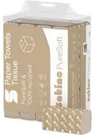 WEPA Satino PureSoft Papierhandtücher in Weiß und Beige mit Blauer Engel und FSC Zertifizierung - Bild 1