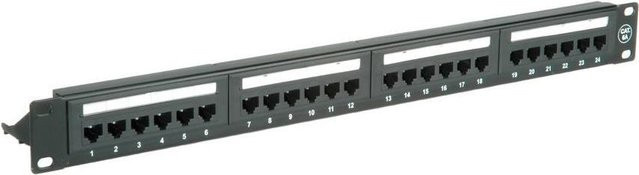 VALUE 24 Port Netzwerk-Patchpanel CAT 6a ungeschirmt, Schwarz, Breite: 483 mm, 1 HE - Bild 2