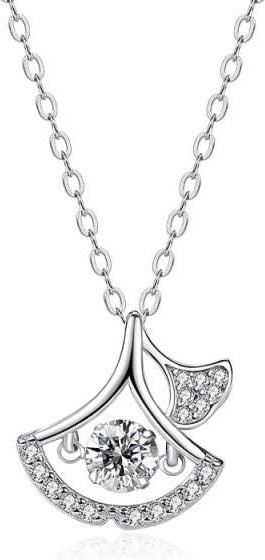 Sansheng Halskette, 925 Silber, Ginkgoblatt, Damen - Bild 1
