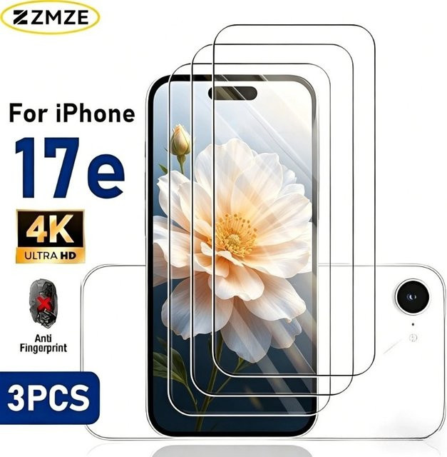 ZMZE 3er-Pack Ultra-Klares Panzerglas Displayschutzfolie für iPhone 17 Pro Max, 16, 15, 14, 13, 12, 11 Pro, transparent - Bild 1