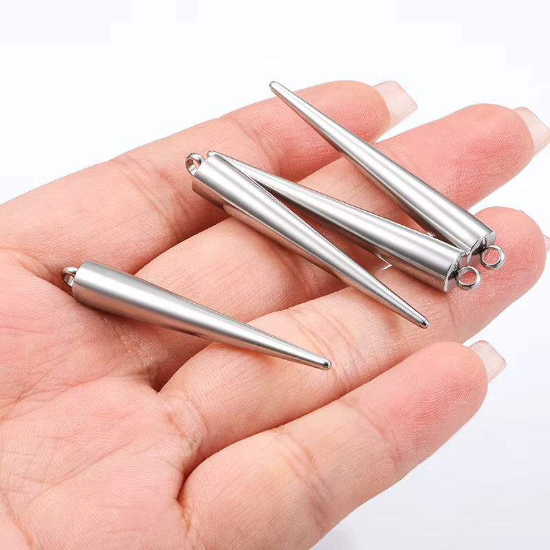 Anhänger konisch, Edelstahl, Silber, Unisex - Bild 2