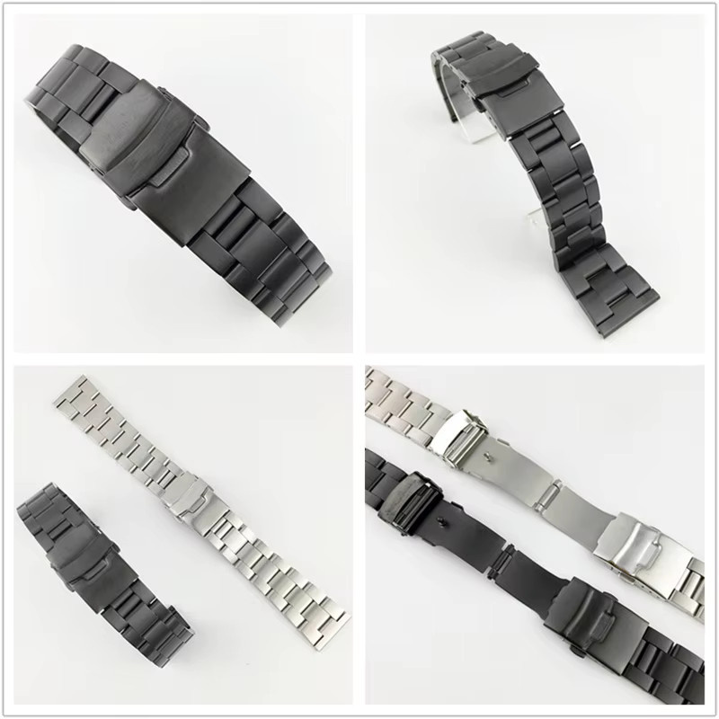 Zhangeer Uhrenarmband Edelstahl, Schwarz, Faltschließe, Unisex - Bild 2