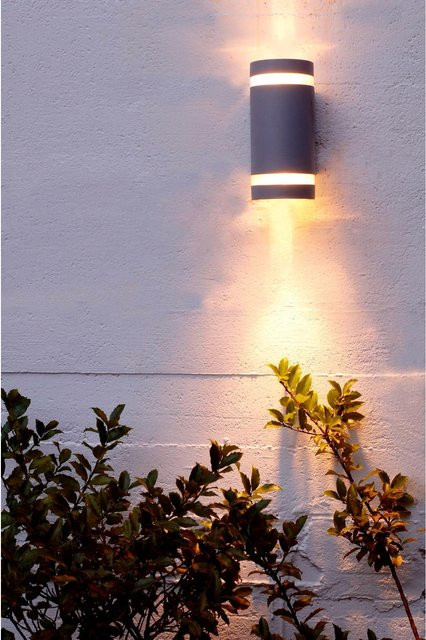 Lutec Außenwandleuchte Focus 2-flammig in Anthrazit aus Aluminiumdruckguss mit Klarglas - Bild 1
