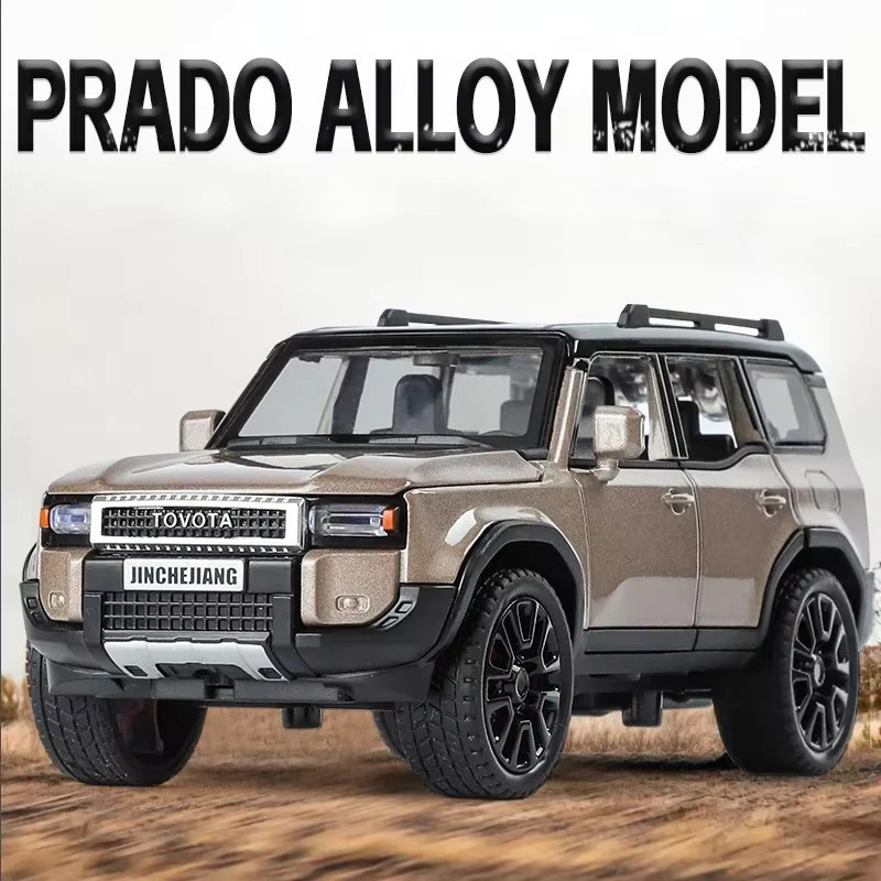 KaKBeir Land Cruiser Prado SUV 2024 Modellauto, 1:32, mit Sound und Licht, Metall - Bild 4
