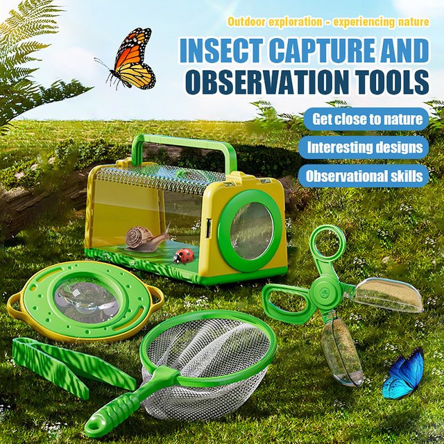 CONUSEA Insekten Capture Cage Bug Habit Observation Box, Natur, Rot - Bild 1