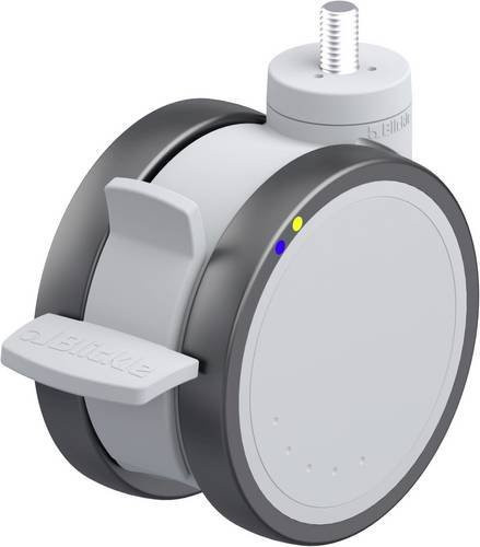 Blickle Kunststoff-Doppelrolle LKDGXH-PATH 125XK-FI-ELS-GSX12 in Grau und Silber mit 125 mm Durchmesser und einer Tragfähigkeit von maximal 125 kg - Bild 1