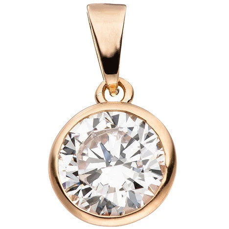 Colfem Anhänger, 925 Silber, Roségold, Zirkonia, rund - Bild 1