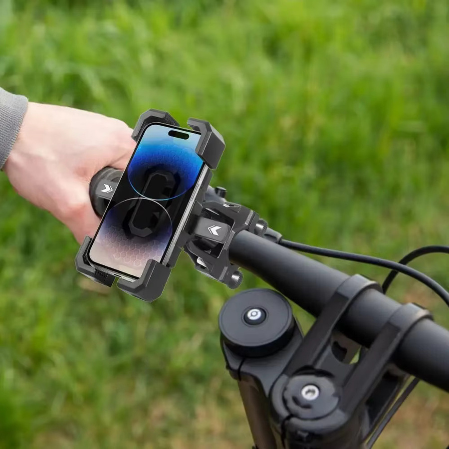 WINNERGO Smartphone Halterung für Motorrad und Fahrrad in Schwarz, Lenkerhalterung kompatibel mit iPhone und Xiaomi - Bild 3