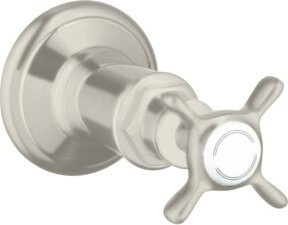Hansgrohe Axor Montreux Fertigmontageset UP-Absperrventil mit Kreuz in Edelstahl-Optik Silber - Bild 1