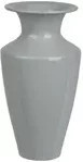 DECORIS Vase aus Metall in Grau, Durchmesser: 12 cm, Höhe: 23 cm - Bild 1