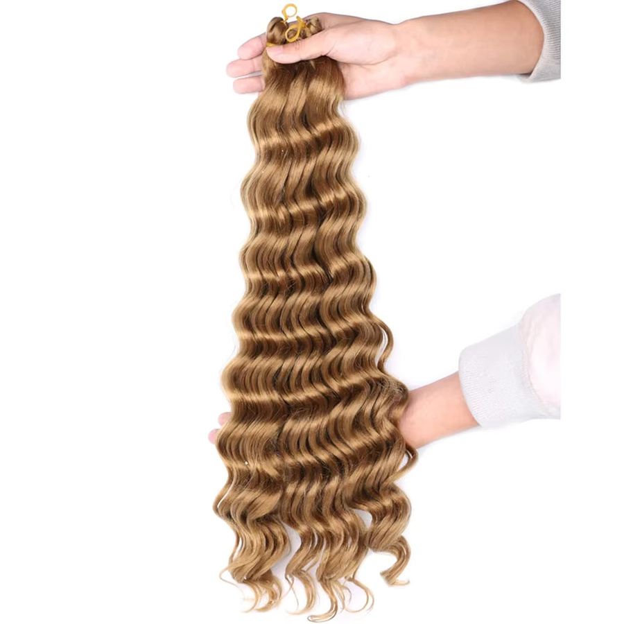 SHES BEAUTY Extensions, synthetisch, tiefe Wellen, Ombre-Braun-Blond, Damen - Bild 3
