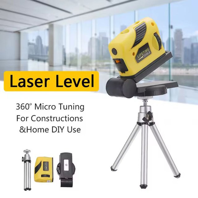 Ninth World Infrarot-Laser-Nivelliergerät mit Schneidstrahl, 360 Grad einstellbar für horizontale und vertikale Kreuzlinien, manuelles Messwerkzeug - Bild 1
