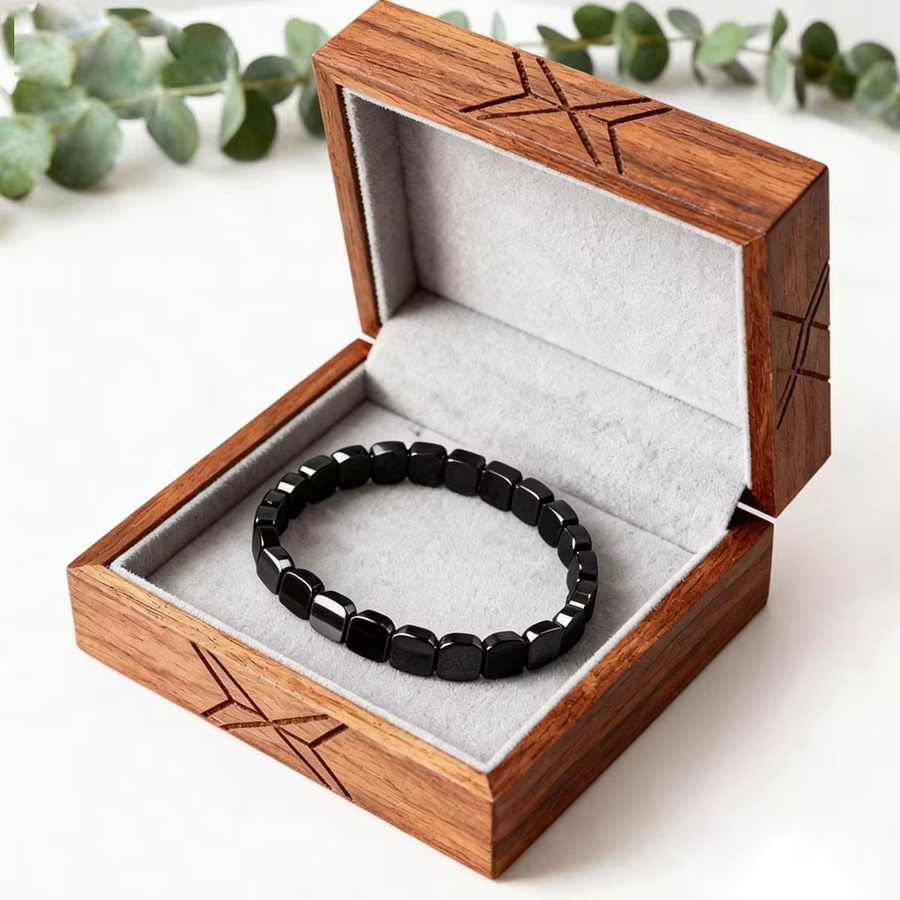 farsighted star Armband, Hämatit, Schwarz, Herren - Bild 3